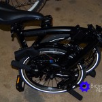 Brompton Fully Folded Except Left Peddle