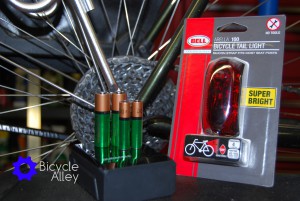 Bell Arella 100 Tail Light and Duracell Ion Speed 4000 Battery Charger.