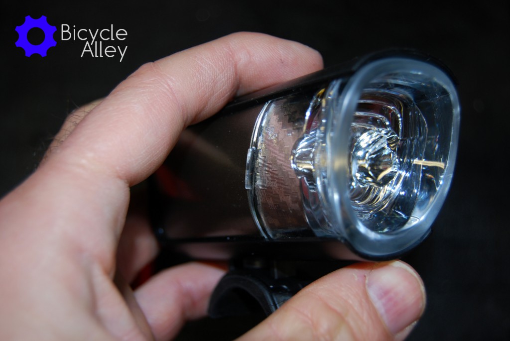 The Bell Lumina head light. You can see the rib on each side of the head light that helps you pull the light/lense out and reveals the battery compartment. 